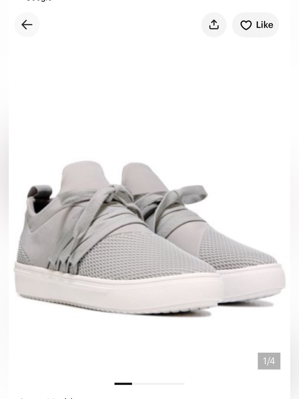 Steve Madden Lancer Sneakers - Light Grey Size 6